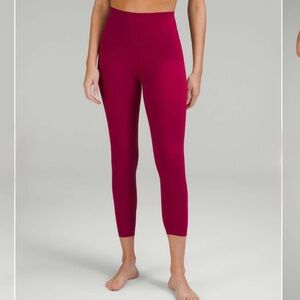 lululemon Align High Rise HR Crop 23” Leggings Pomegranate Berry W6BQZS NWT 12